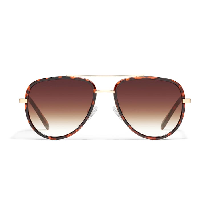 Quay All In Mini Tortoise Aviator Frame / Brown Lenses Sunglasses