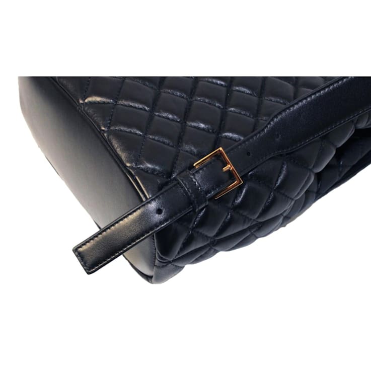 Versace Black Leather Medusa Quilted Flap Backpack - 1DNKFA