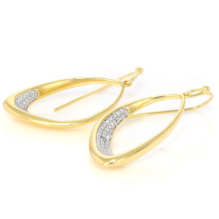 Organic Shape Diamond Dangle Earrings