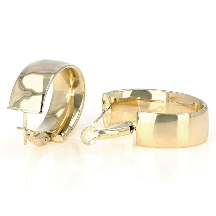 Statement Polished Hoop Earrings In 10K Gold