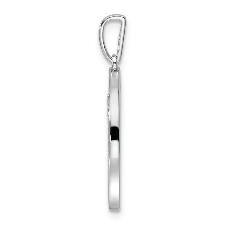 14K White Gold Gatsby Diamond Initial X Charm