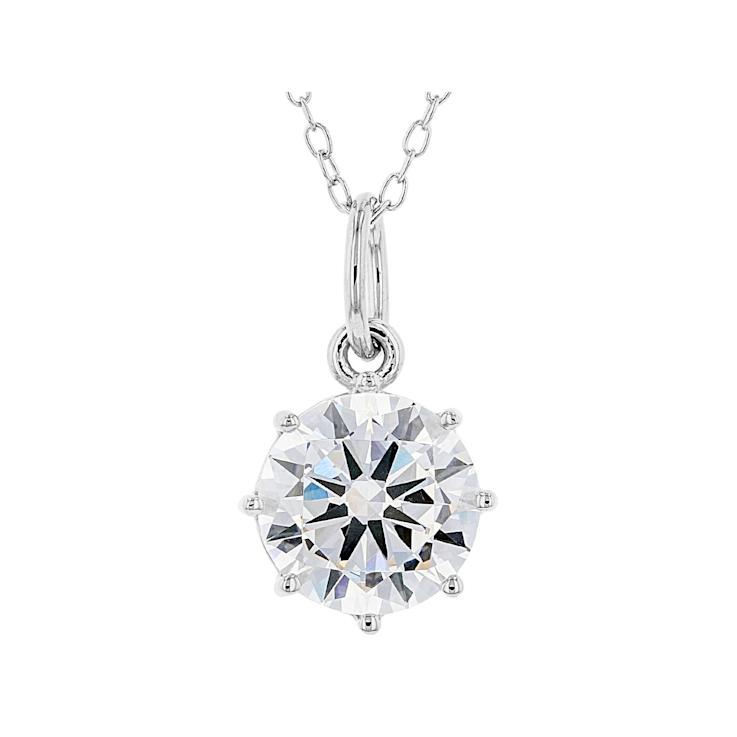 Solitaire CZ Pendant And Ring Set in Sterling Silver