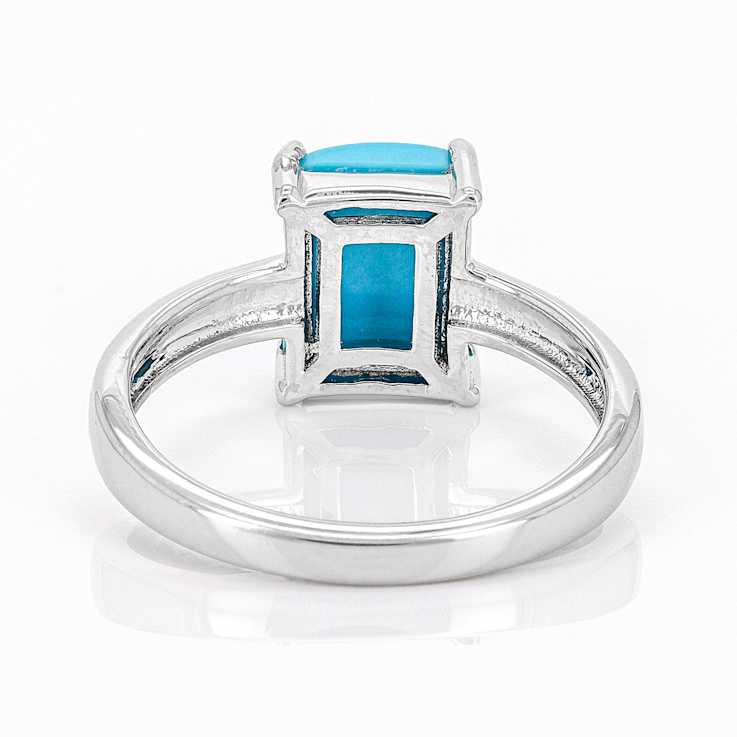 SleepIng Beauty Turquoise Solitaire Ring In Sterling Silver