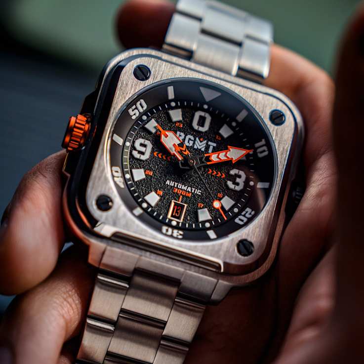 RGMT Pershing Black Dial White Bezel White Stainless Steel Band
Automatic Watch