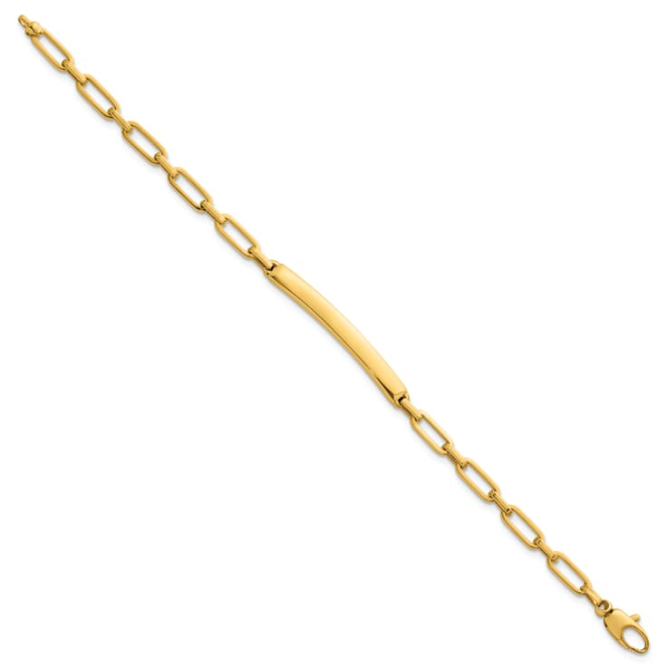 14K Yellow Gold 4.8mm ID Oval Link 7.5 inch Bracelet