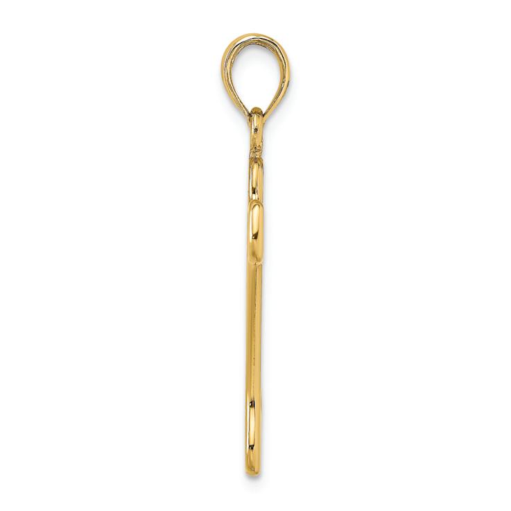 14k Yellow Gold Cut-Out Polished Dog Bone Charm