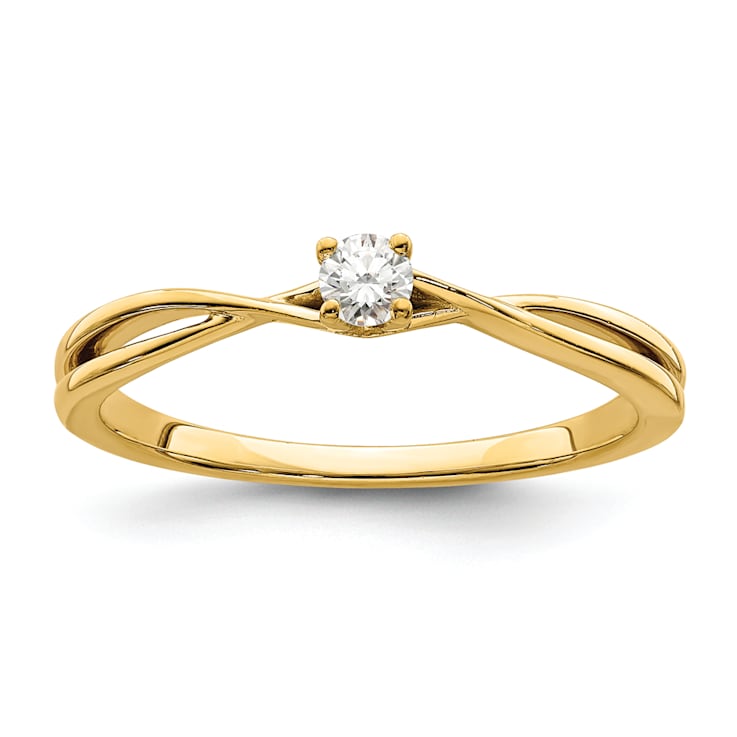 14K Yellow Gold First Promise Diamond Promise/Engagement Ring 0.11ctw