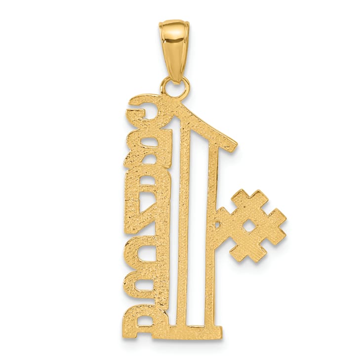 14k Yellow Gold #1 Grandpa Pendant