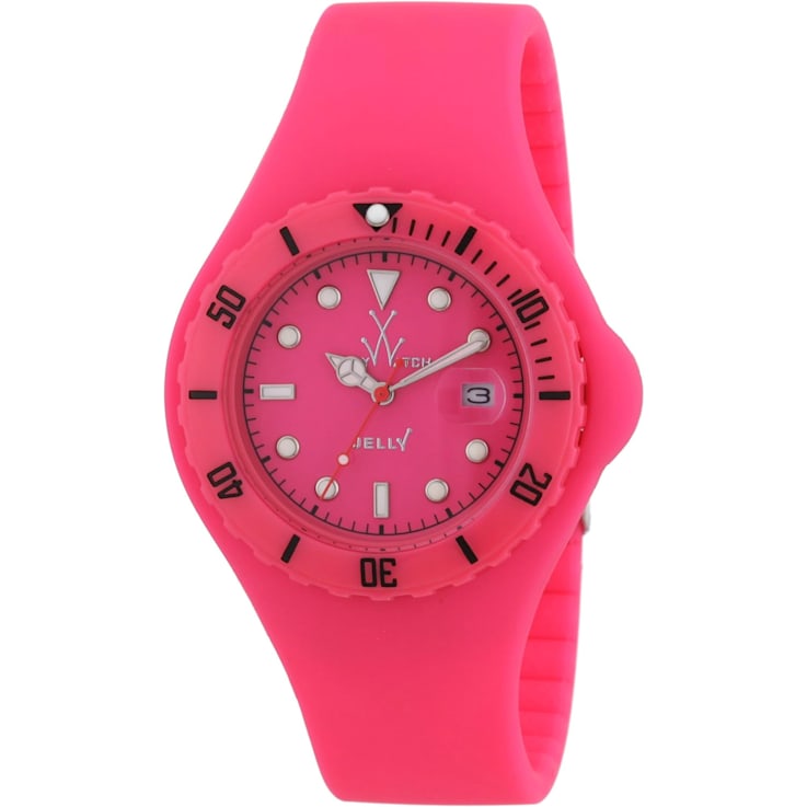 Toy Watch Women's Jelly Pink Dial, Pink Silicone Watch