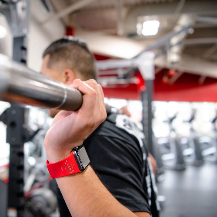 Gametime Cincinnati Reds Debossed Silicone Apple Watch Band (38/40mm
M/L). Watch not included.