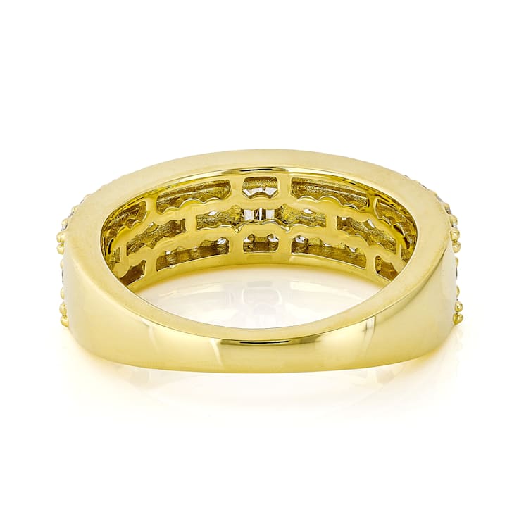 Lab-Grown Diamond Band Ring In 14K Gold Over Sterling Silver 1.00ctw