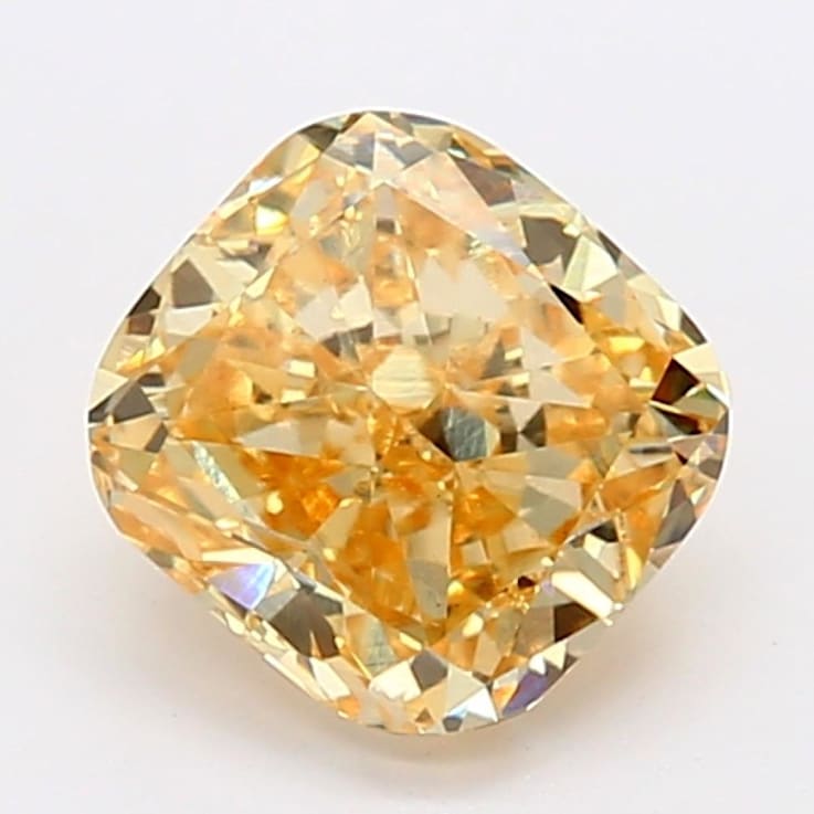 1.32ct Intense Yellow Cushion Lab-Grown Diamond VS1 Clarity IGI Certified