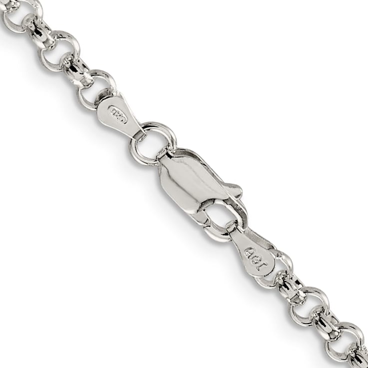 Sterling Silver 4mm Rolo Chain Necklace