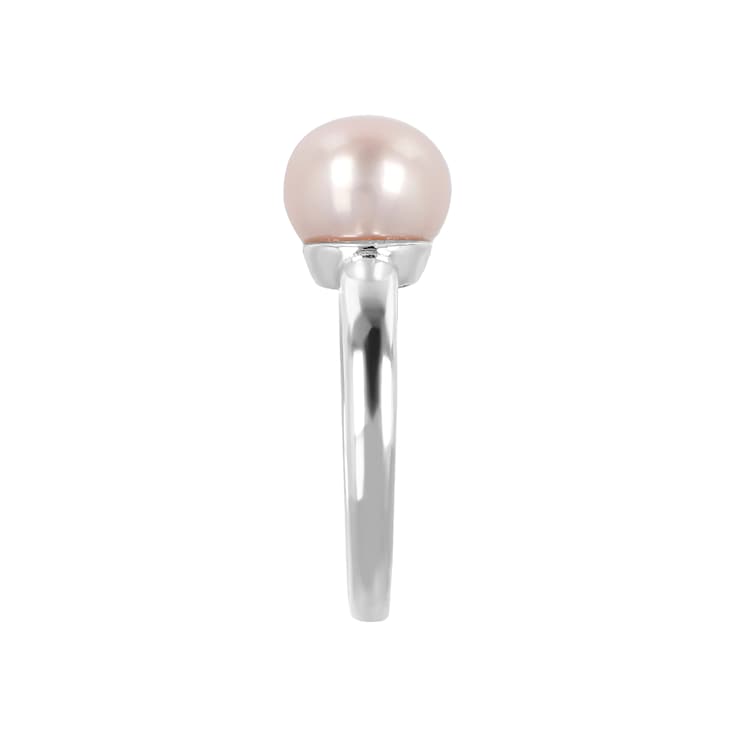 Blush Pearl Ring In 14K Gold Over Sterling Silver