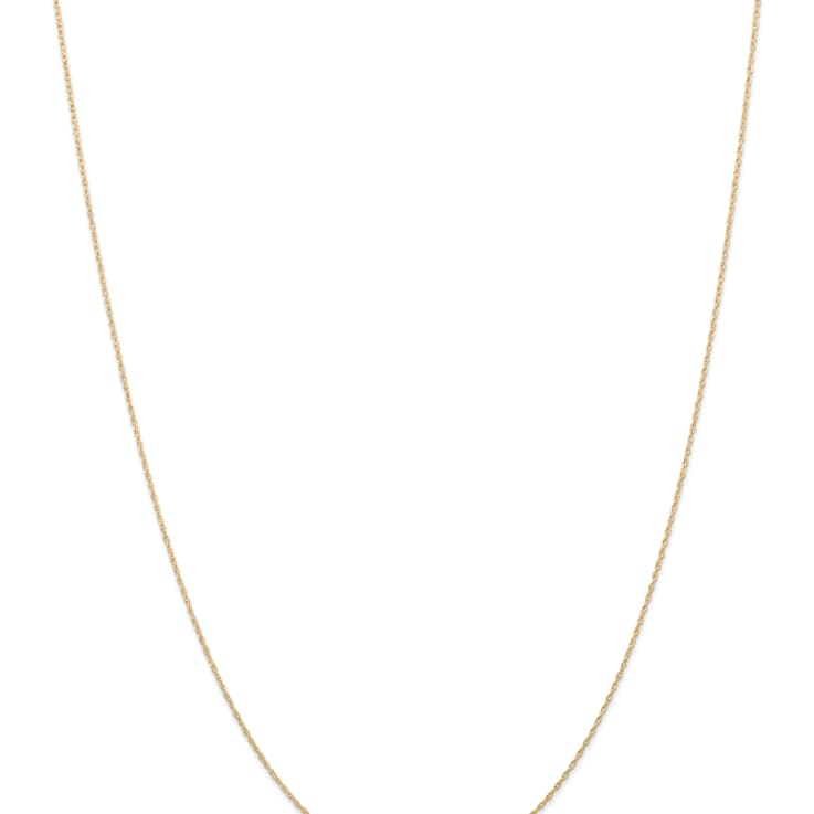 14k Yellow Gold 0.6mm Solid Cable 13 Inch Chain