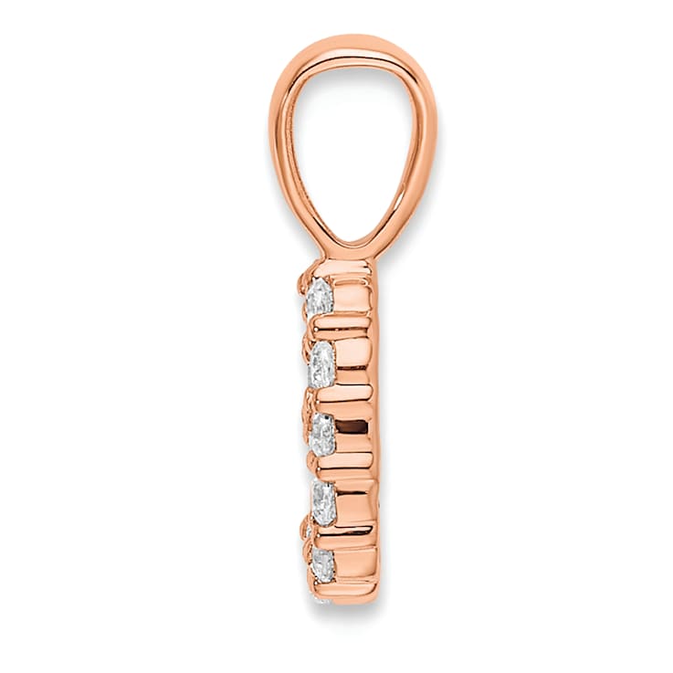 14k Rose Gold Diamond Number 9 Pendant