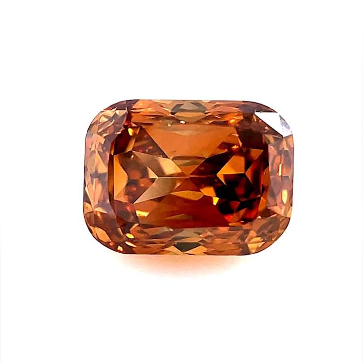Natural Cognac Brown Diamond 5.9x4.37 Cushion Cut 0.89ct with GIA