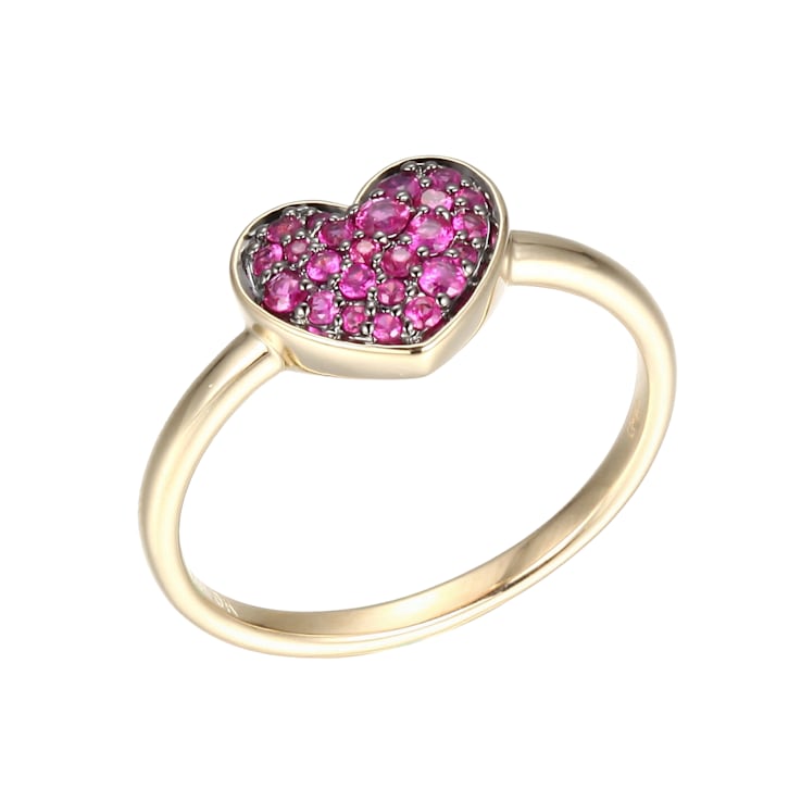 Red Ruby 10k Yellow Gold Ring 0.30ctw