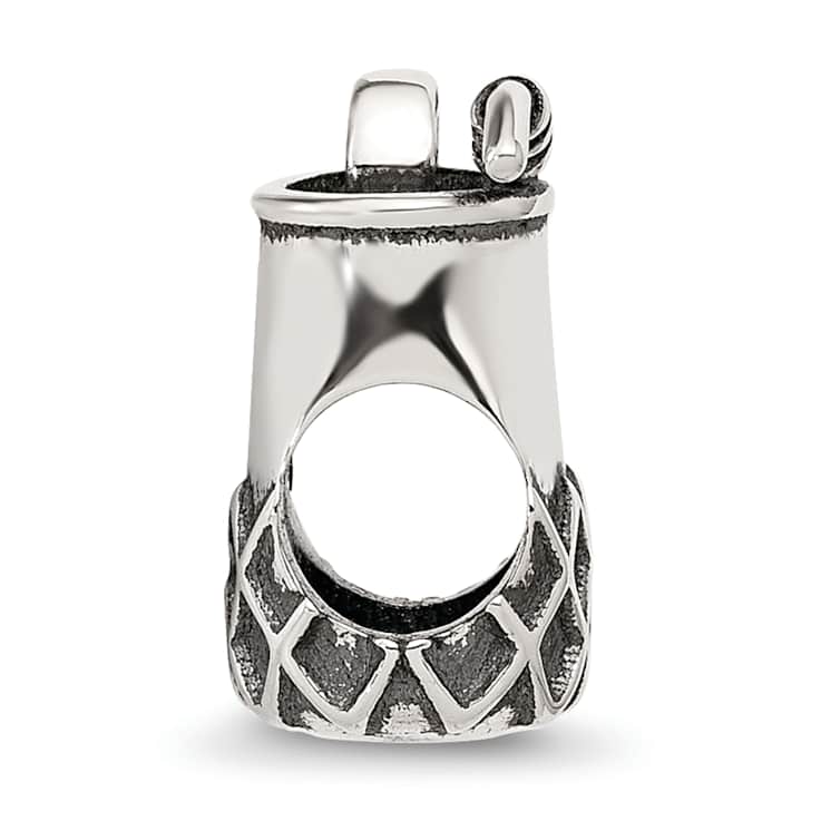 Sterling Silver Enamel Lime In Fancy Drink Bead