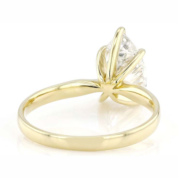 Lab-Grown Diamond Pear Shape Solitaire Ring In 14K Gold 2.00ct