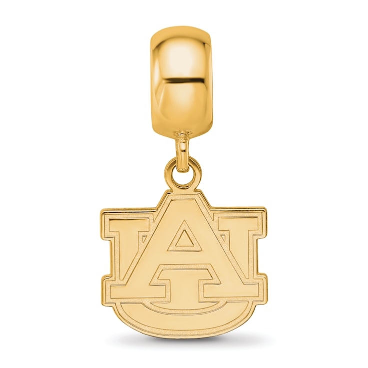 14K Yellow Gold Over Sterling Silver LogoArt Auburn University Small
Dangle Bead