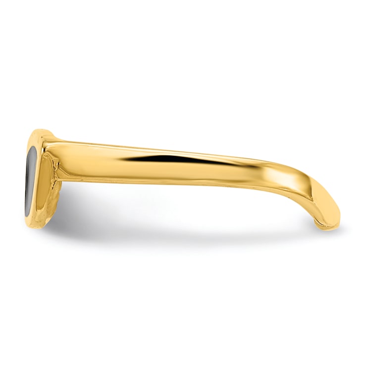 14K Yellow Gold Enameled Sunglasses Toe Ring