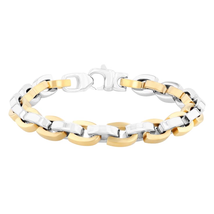 Robert Alton Men's Two-Tone Horseshoe Link 10mm Bracelet In Two-Tone
Stainless Steel