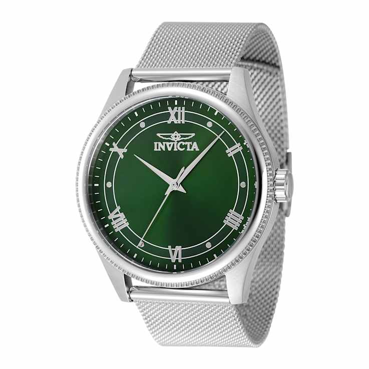 Invicta Celestial 43mm Green Dial Stainless Steel Band Quartz Watch