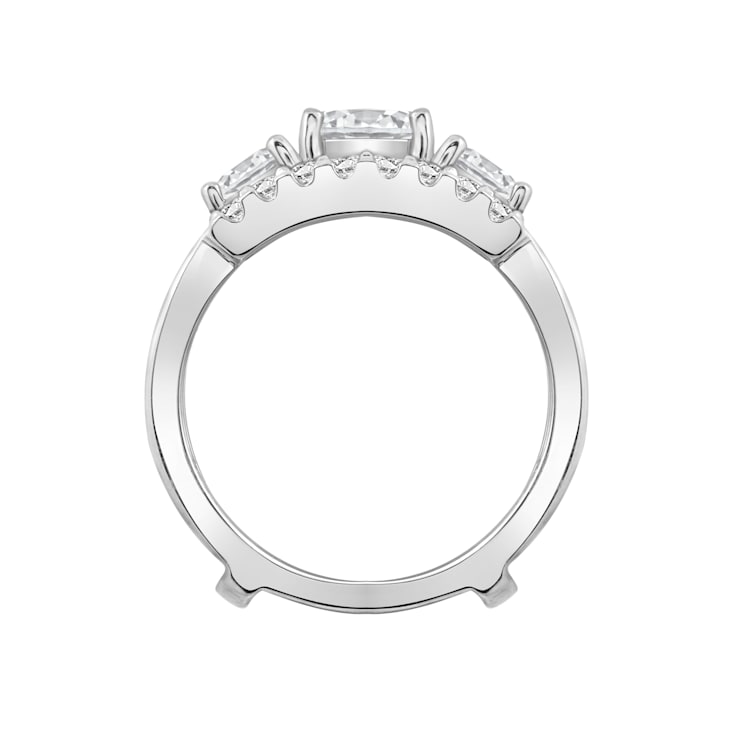 White Cubic Zirconia Platinum Over Sterling Silver Ring 2.57ctw
