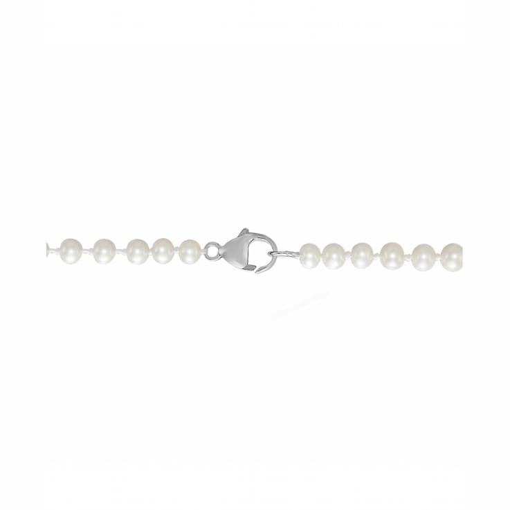 4.5-8.5mm Round White Freshwater Pearl Graduated Strand Necklace