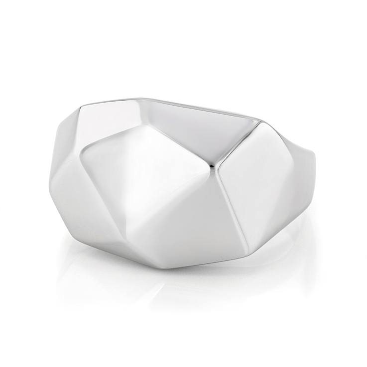 Sculptural Dome Statement Ring In Sterling Silver