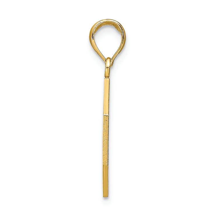 14k Yellow Gold Polished and Textured I'LL NEVER STOP LOVING YOU Stop
sign Pendant