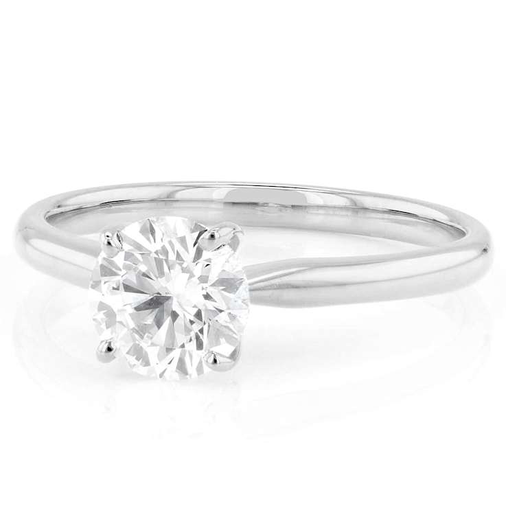 Lab-Grown Diamond Solitaire Ring In 14K White Gold 1.10ct