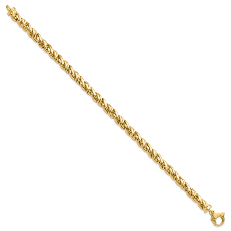14K Yellow Gold Polished Fancy Twist Bracelet