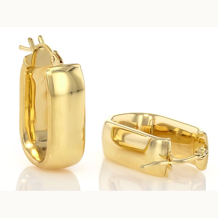 Geometric Statement Hoop Earrings In 10K Gold