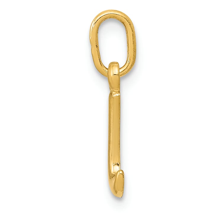 10K Yellow Gold Polished Letter i Initial Charm