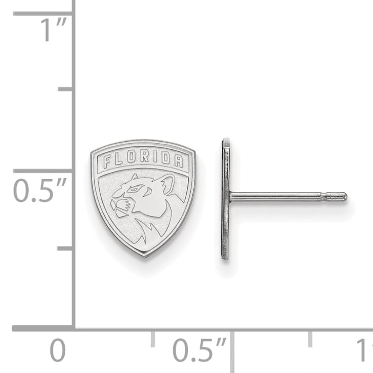 Rhodium Over Sterling Silver NHL Nashville Predators LogoArt Extra Small
Post Earrings