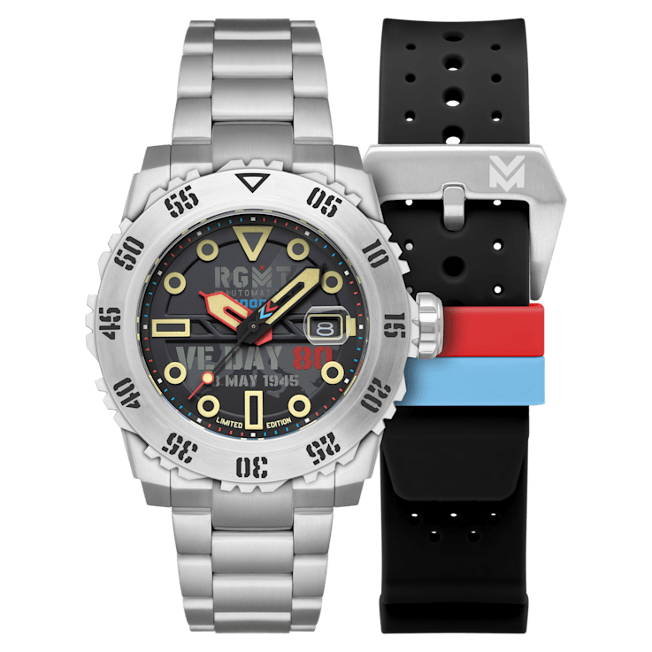 RGMT Ohio Automatic Ve-Day 80th White Stainless Steel Band Limited
Edition Watch