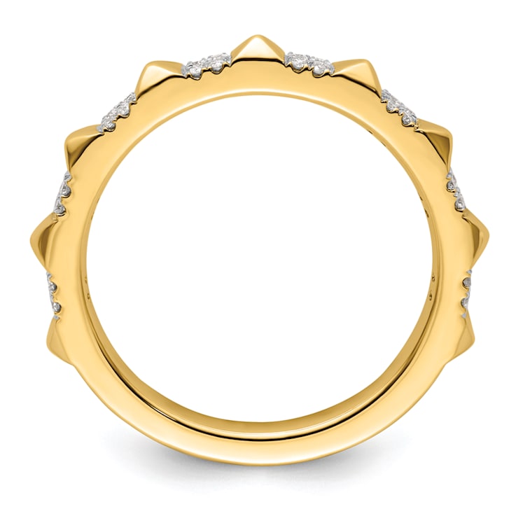 14K Yellow Gold Stackable Expressions Diamond Ring 0.128ctw
