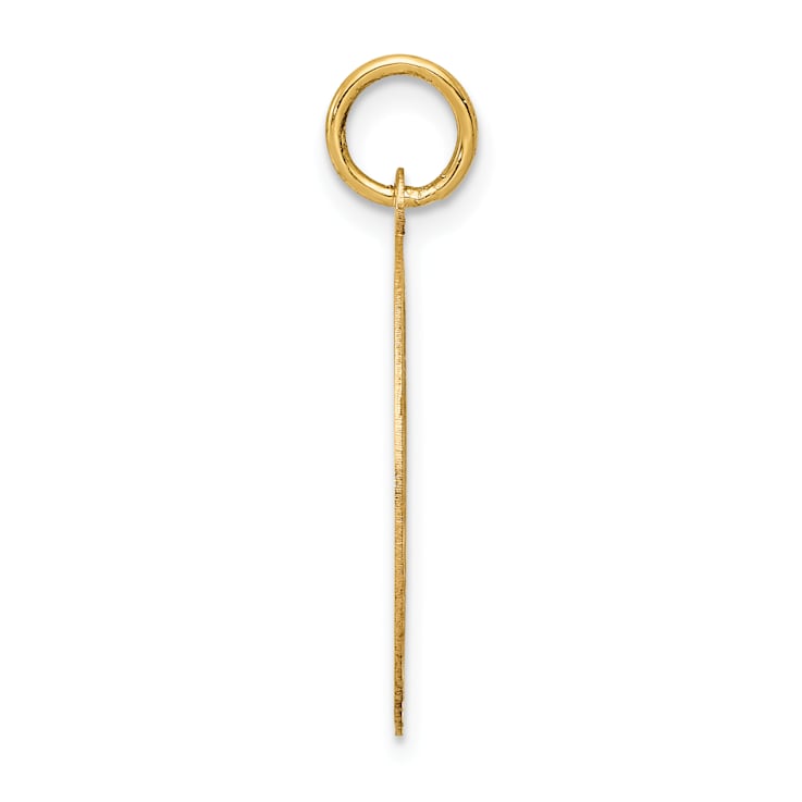 14K Yellow Gold Merry Christmas Disc Charm Pendant