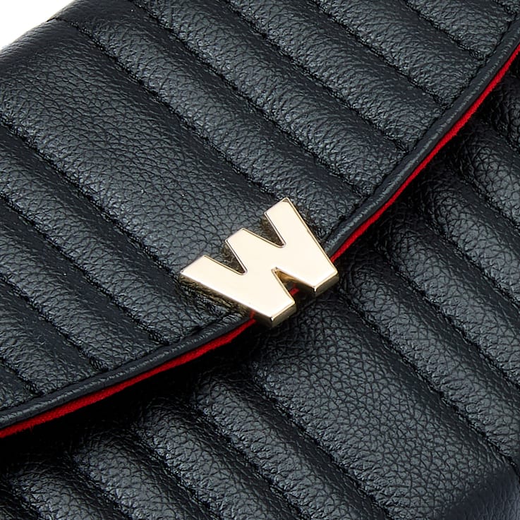 Mimi Black Crossbody Bag with Wristlet