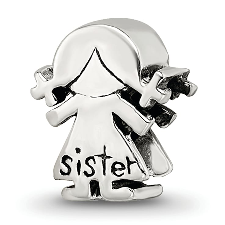 Sterling Silver Little Sister Girl Bead