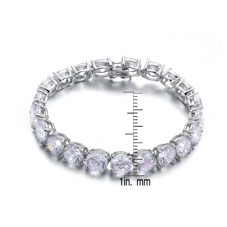 CZ Tennis Bracelet In Sterling Silver 7 Inch