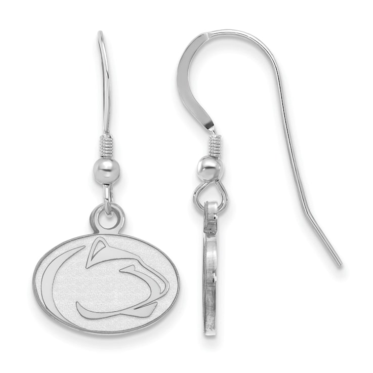 Rhodium Over Sterling Silver LogoArt Penn State University Extra Small
Dangle Earrings