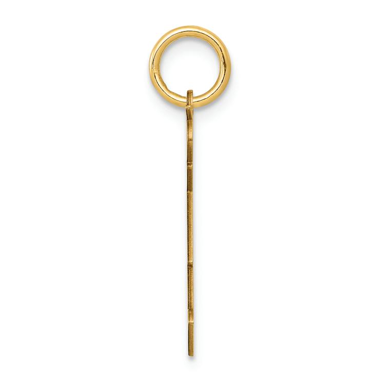 14k Yellow Gold Satin Boy with Cap on Left Love Charm