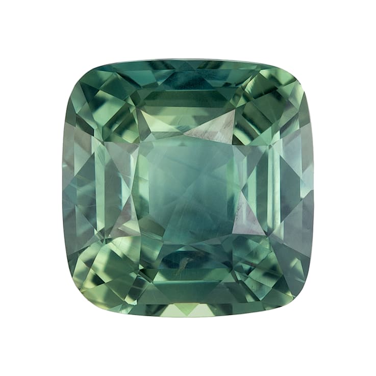 Blue-Green Sapphire Loose Gemstone 8.1x7.9mm Cushion 3.02ct