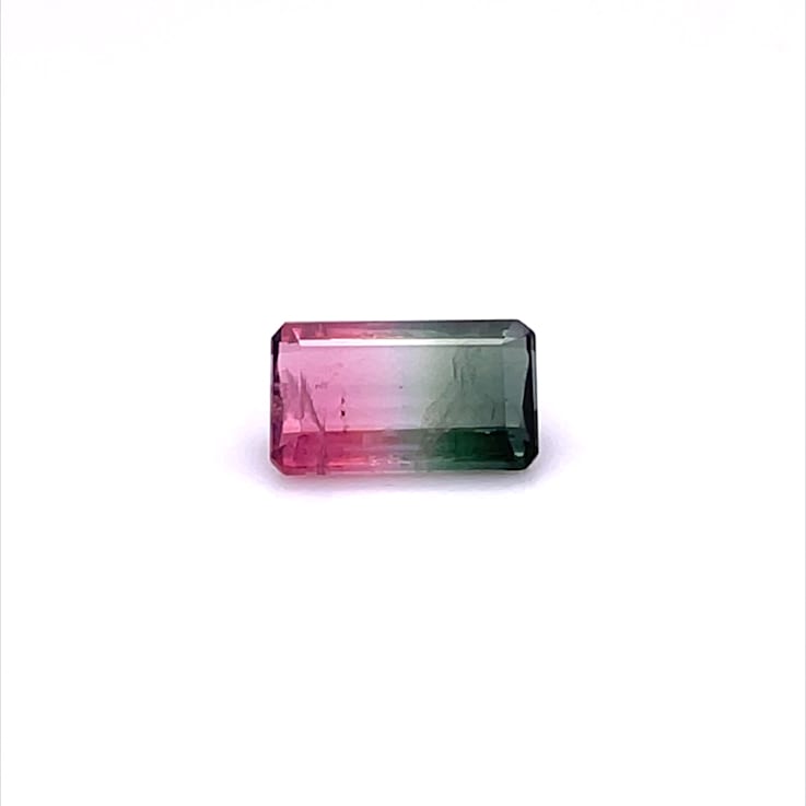 Bi-Color Tourmaline 10.88x6.54mm Emerald Cut 2.54ct