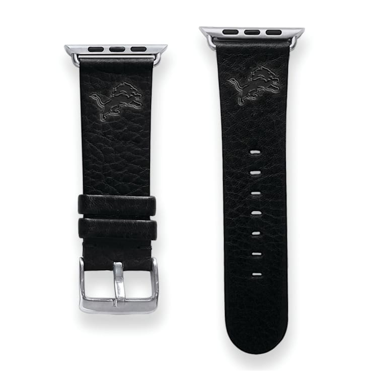 Gametime Detroit Lions Leather Band fits Apple Watch (42/44mm S/M
Black). Watch not included.