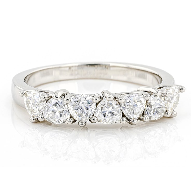 Moissanite Platineve Band Ring .98ctw DEW