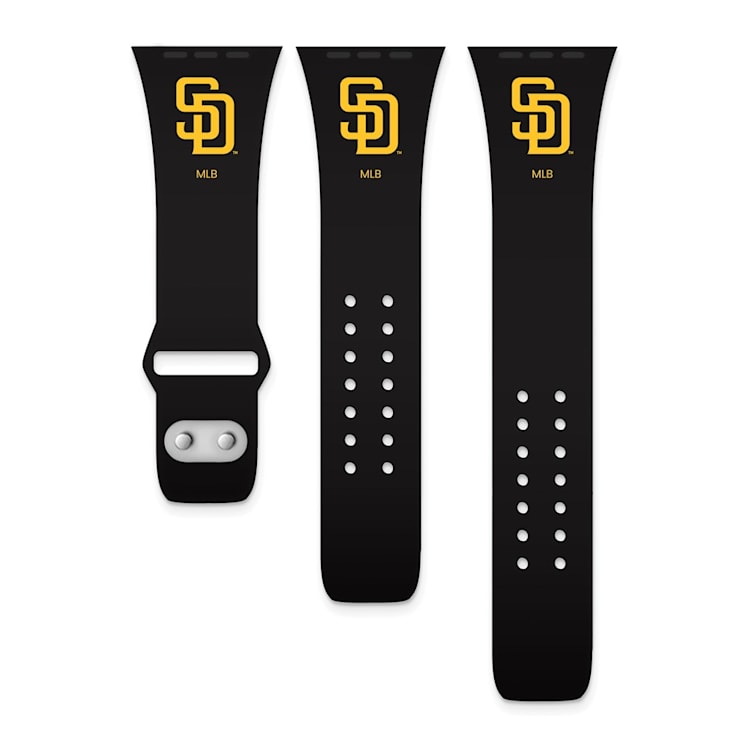 Gametime MLB San Diego Padres Navy Silicone Apple Watch Band (38/40mm
M/L). Watch not included.